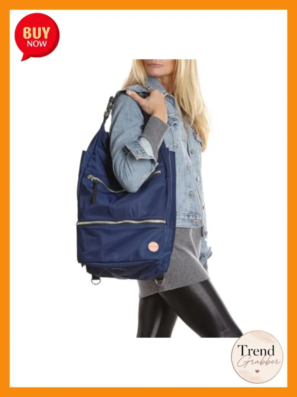 Convertible Travel Backpack Hobo 15-Inch Laptop Bag Water-Resistant